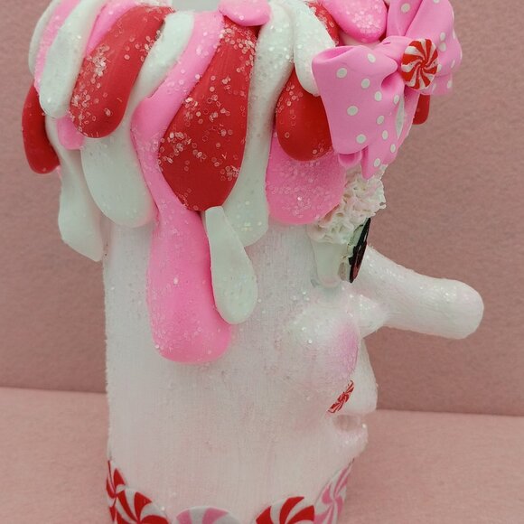 Peppermint Lady Christmas Candle, Christmas Decor, Home Decor, Christmas Candle - Picture 2 of 11